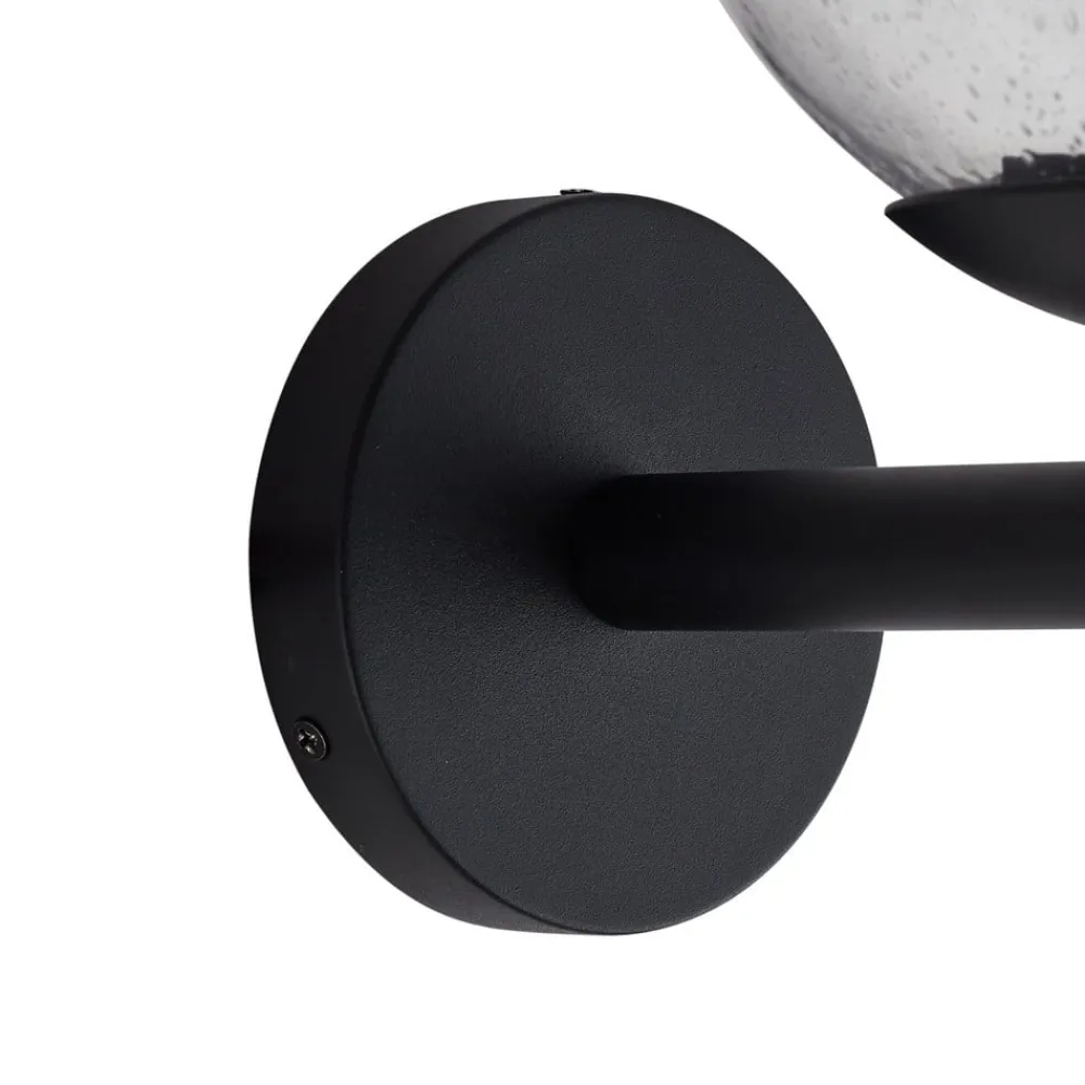 Lindby udendørs væglampe Dangan, klar, glas, Ø 20 cm