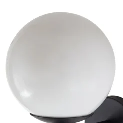 udendørs væglampe Dangan, hvid, glas, Ø 20 cm, IP44^Lindby Outlet