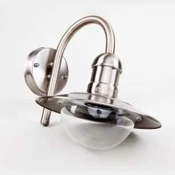 Lindby udendørs væglampe Damion, 30 cm, stål, E27, IP44