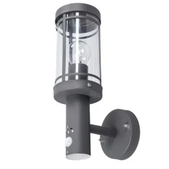 Udendørs væglampe Djori, Sensor, antracit, stål^Lindby Online