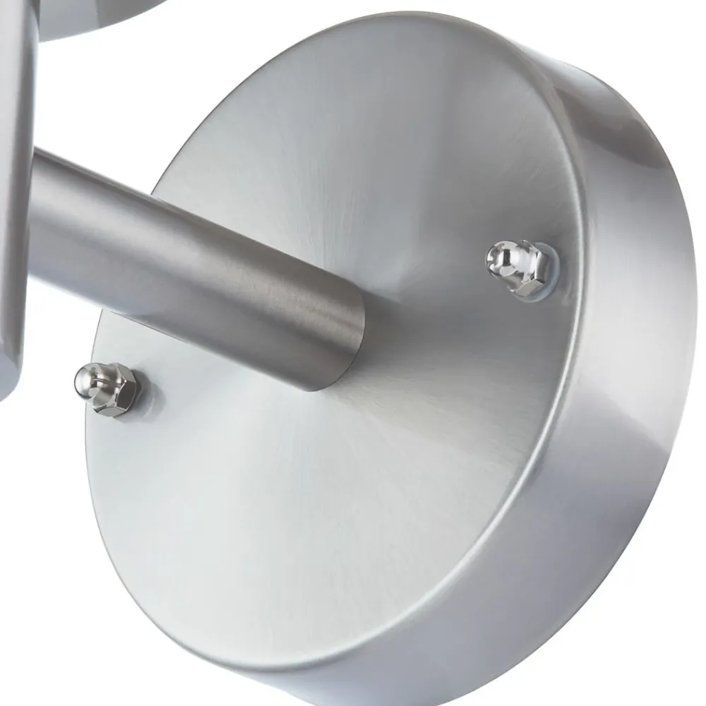 Lindby udendørs væglampe Djori, aluminiumfarvet, stål, E27