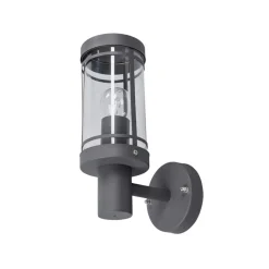 udendørs væglampe Djori, 28 cm, antracit, stål, E27^Lindby Discount