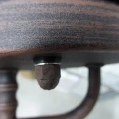 Lindby udendørs væglampe Eddie, rustfarvet, metal, IP44, E27