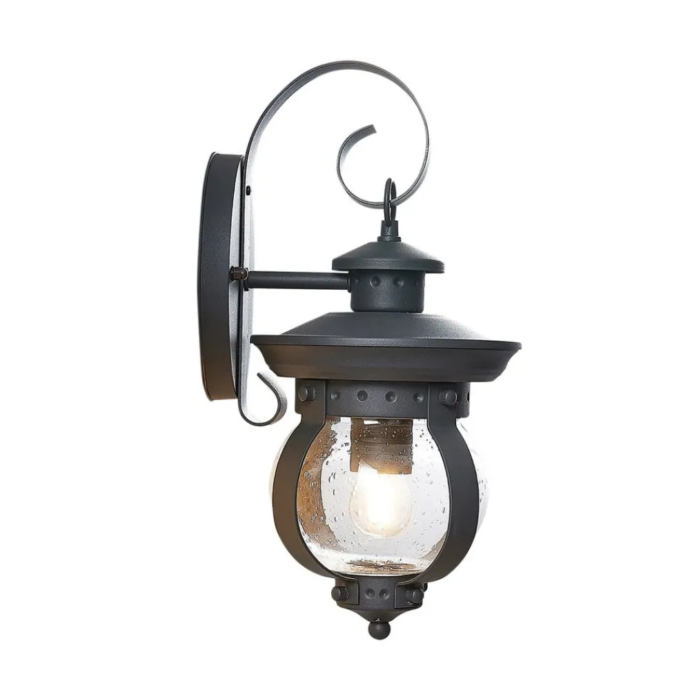 Lindby Terrassebelysning|Væglamper>udendørs væglampe Farley, 40 cm, mørkegrå, IP44, E27