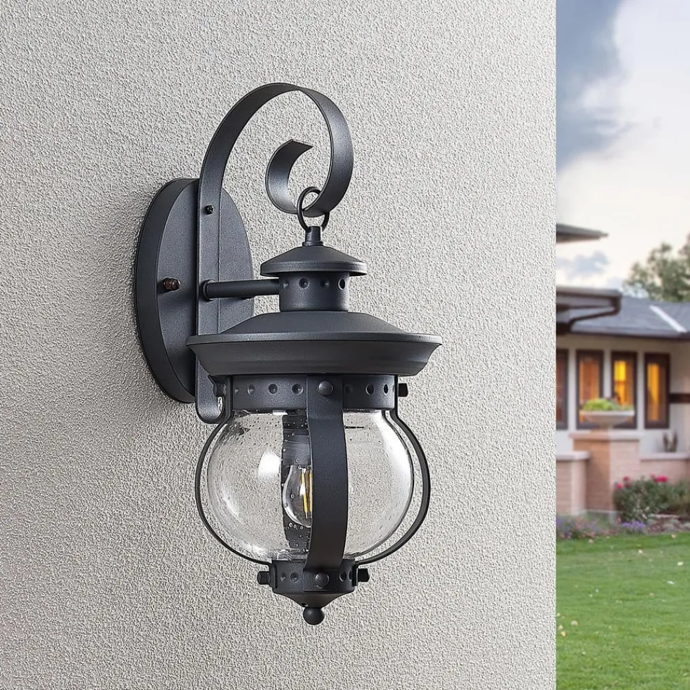 Lindby Terrassebelysning|Væglamper>udendørs væglampe Farley, 40 cm, mørkegrå, IP44, E27