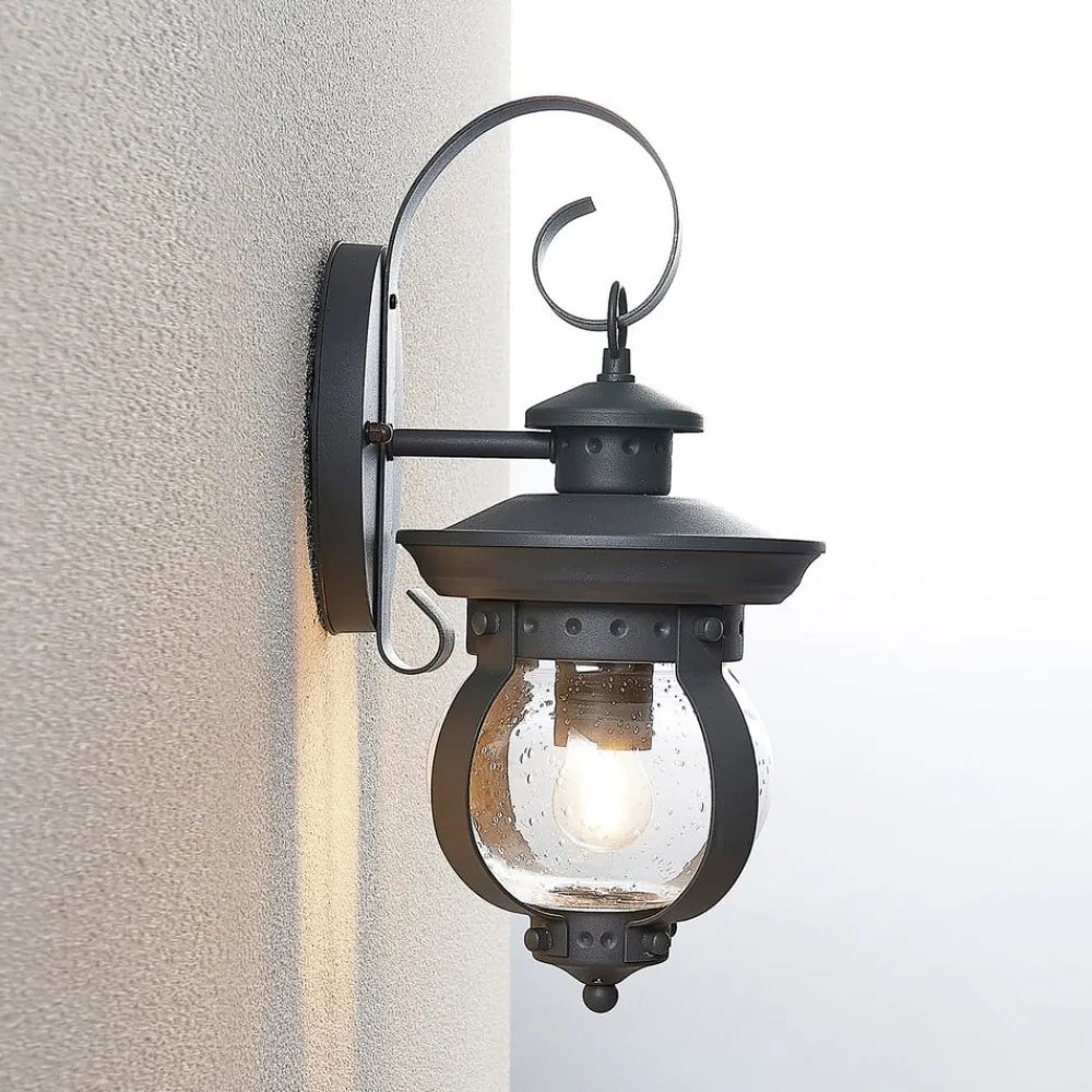 Lindby Terrassebelysning|Væglamper>udendørs væglampe Farley, 40 cm, mørkegrå, IP44, E27