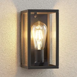 udendørs væglampe Filimon, antracit, 22 cm, IP44, E27^Lindby Sale