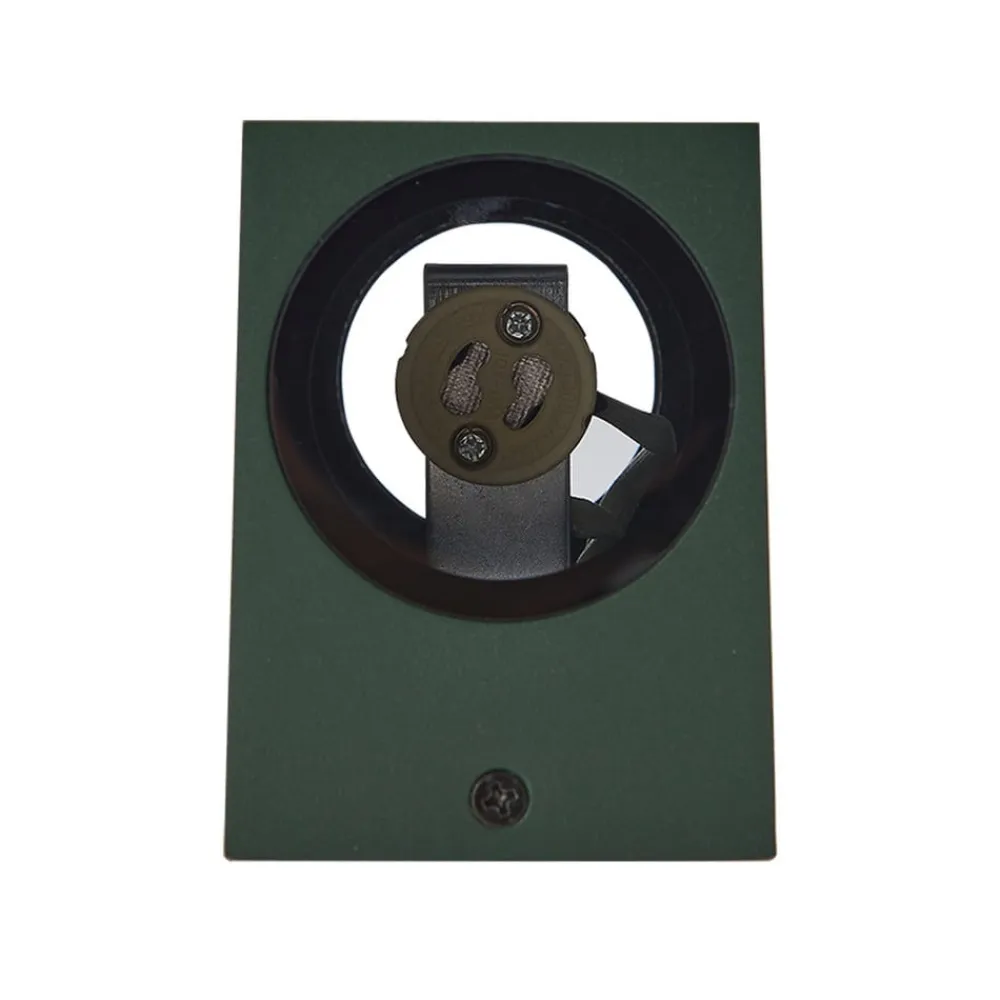 Lindby Væglamper>udendørs væglampe Fijona, mørkegrøn, aluminium, højde 15 cm