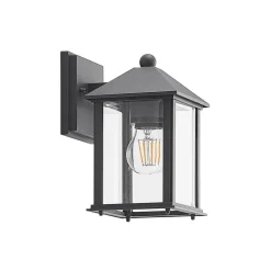 udendørs væglampe Giavanna, 23,3 cm, antracit, glas^Lindby