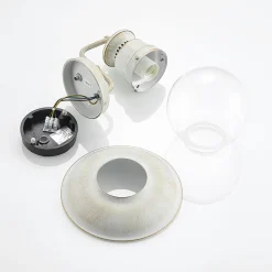 udendørs væglampe Gwendolyn, hvid antik, metal, 26 cm^Lindby Online