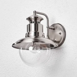 udendørs væglampe Gwendolyn, grå, stål, 26 cm^Lindby Clearance