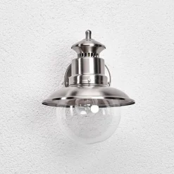 udendørs væglampe Gwendolyn, grå, stål, 26 cm^Lindby Clearance