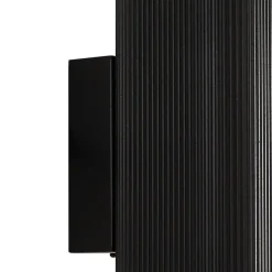 Lindby udendørs væglampe Halvar, sort, 24 cm, 2 x GU10, IP65