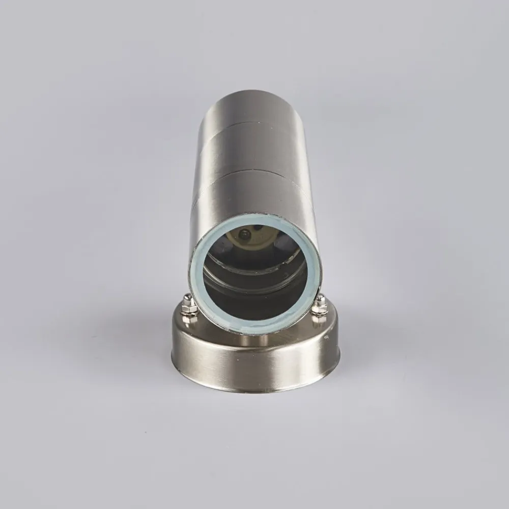 Lindby udendørs væglampe Hakan, op/ned, stål, IP44, GU10