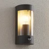 udendørs væglampe Junias, 24 cm, antracit, sensor^Lindby Discount