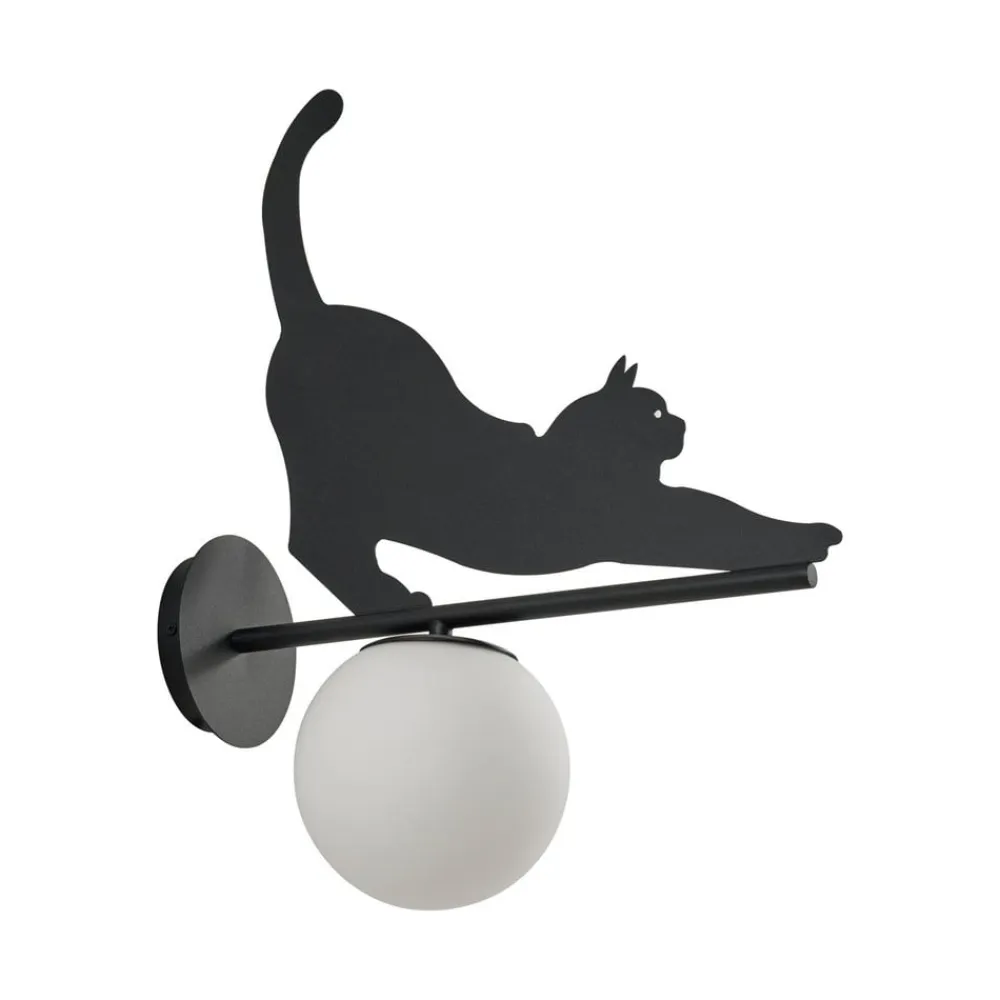 Lindby Terrassebelysning|Væglamper>udendørs væglampe Katti, metal, sort, IP44, kat