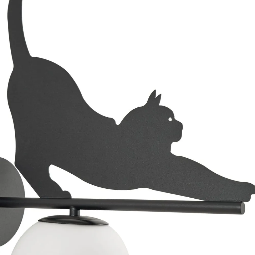 Lindby Terrassebelysning|Væglamper>udendørs væglampe Katti, metal, sort, IP44, kat