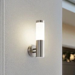 Lindby Væglamper>udendørs væglampe Kristof, stål, 33 cm høj, E27