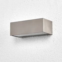 udendørs væglampe Leonora, 20 cm, kantet, stål^Lindby Clearance