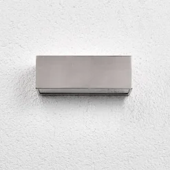 udendørs væglampe Leonora, 20 cm, kantet, stål^Lindby Clearance