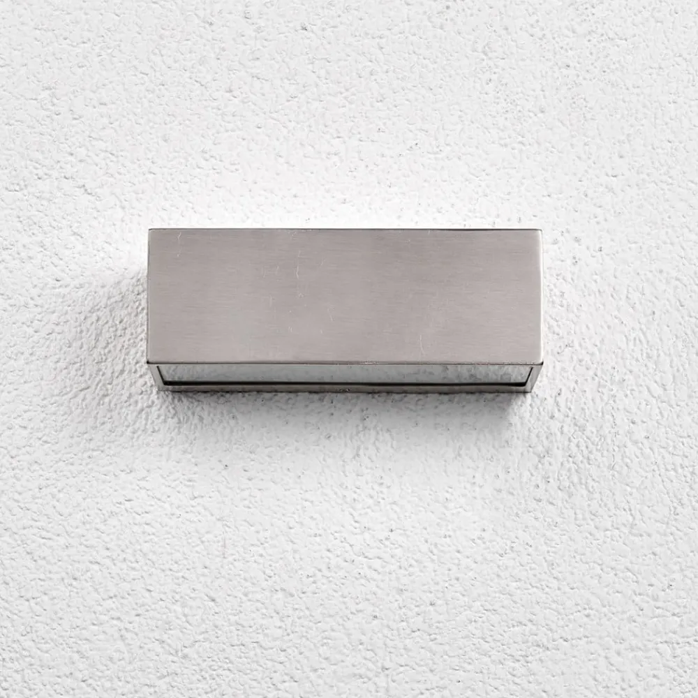 udendørs væglampe Leonora, 20 cm, kantet, stål^Lindby Clearance