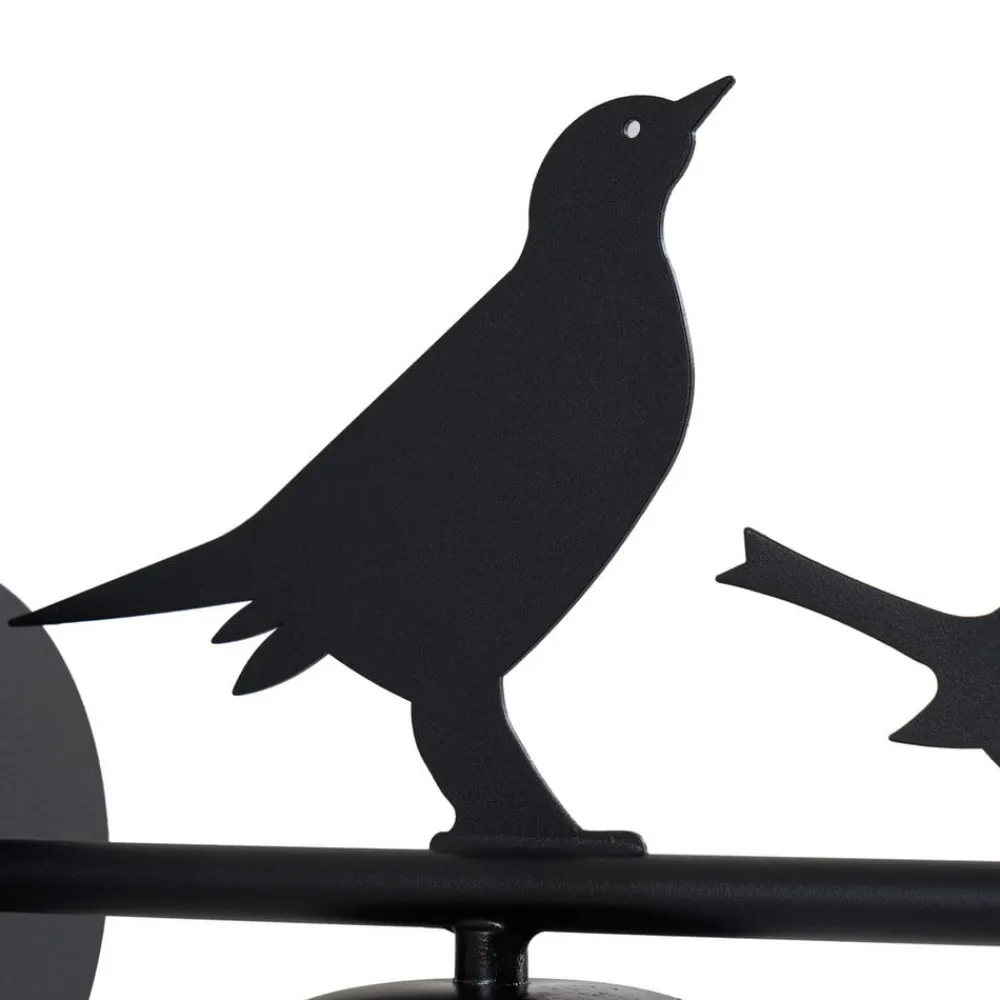 Lindby udendørs væglampe Lintu, metal, sort, IP44, fugl