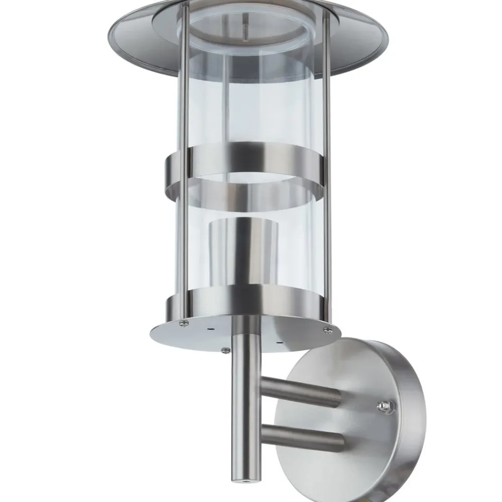 Lindby Væglamper>udendørs væglampe Noemi, grå, stål, 32 cm