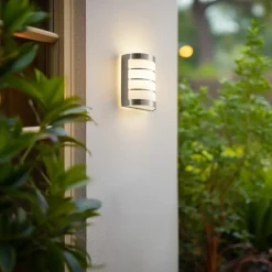 Lindby Terrassebelysning|Væglamper>udendørs væglampe Noyan, 20 cm, stål, IP44, E27