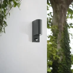 udendørs væglampe Palina, sensor, IP44, antracit^Lindby Online