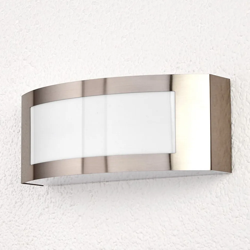 Lindby udendørs væglampe Raja, 25 cm bred, stål, IP44, E27