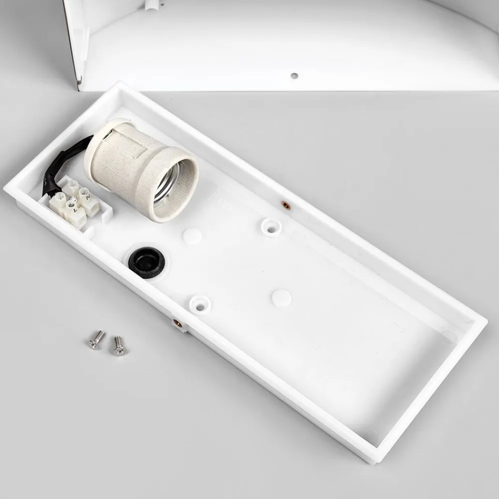 Lindby udendørs væglampe Raja, 25 cm bred, stål, IP44, E27