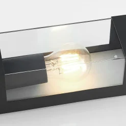 Lindby udendørs væglampe Tilian, sensor, højde 25 cm, antracit