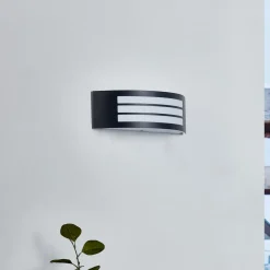 udendørs væglampe Vimal, E27, 32 cm, sort, aluminium^Lindby Sale