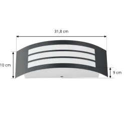 udendørs væglampe Vimal, E27, 32 cm, sort, aluminium^Lindby Sale