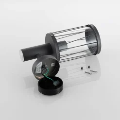 udendørs væglampe Yonan, højde 34 cm, antracit, sensor^Lindby Clearance