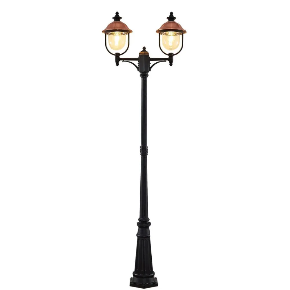 udendørslampe Clint, 225 cm, 2 lyskilder, saltvandsresistent, E27^Lindby Clearance