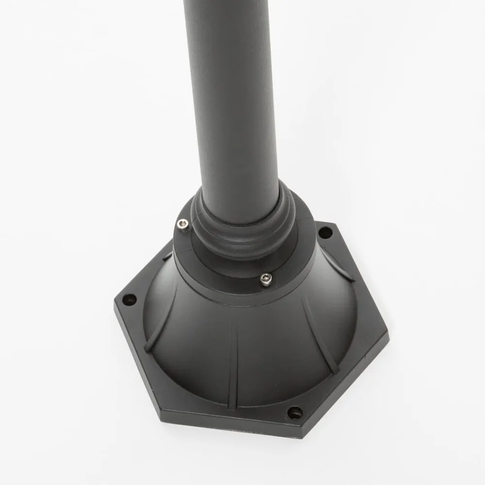 Lindby Lygtepæle>udendørslampe Daphne, 220 cm, sort, E27, IP44