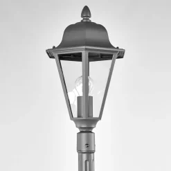 Lindby udendørslampe Edana, 211 cm, antracit, E27, IP44