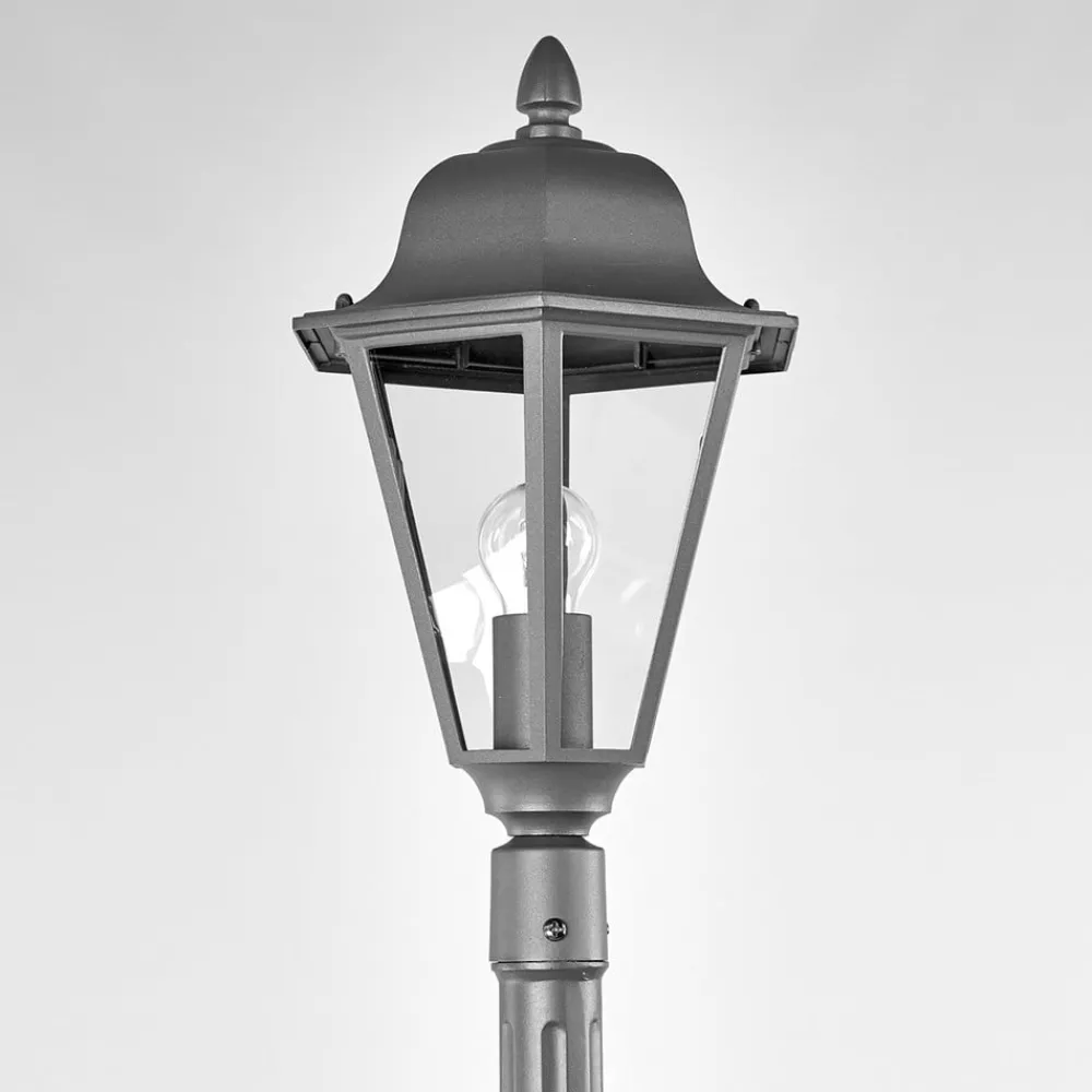 Lindby udendørslampe Edana, 211 cm, antracit, E27, IP44