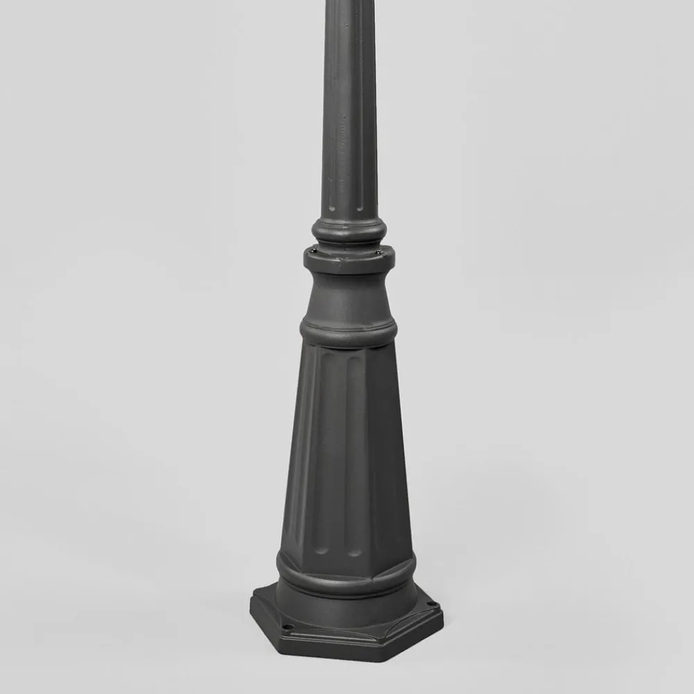 Lindby udendørslampe Edana, 211 cm, antracit, E27, IP44