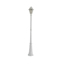 Lindby udendørslampe Edana, 211 cm, hvid, metal, E27, IP44