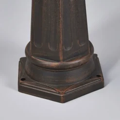 Lindby udendørslampe Eddie, 198 cm, rust, metal, IP44, E27