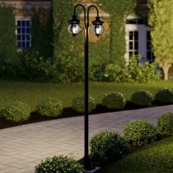 udendørslampe Farley, 215 cm, 2 lyskilder, IP44, E27^Lindby Outlet