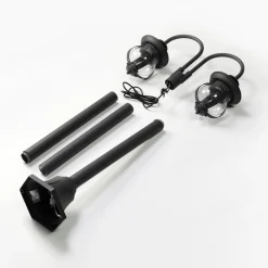 udendørslampe Farley, 215 cm, 2 lyskilder, IP44, E27^Lindby Outlet