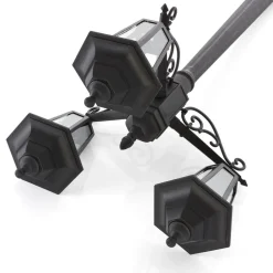 Lindby udendørslampe Nane, 217 cm, sort, saltvandsresistent, E27