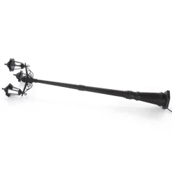 Lindby udendørslampe Nane, 217 cm, sort, saltvandsresistent, E27