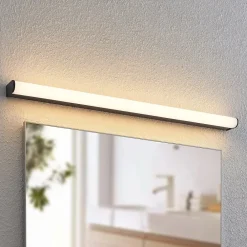 Lindby Ulisan LED-væglampe til bad, rund, 88,8 cm