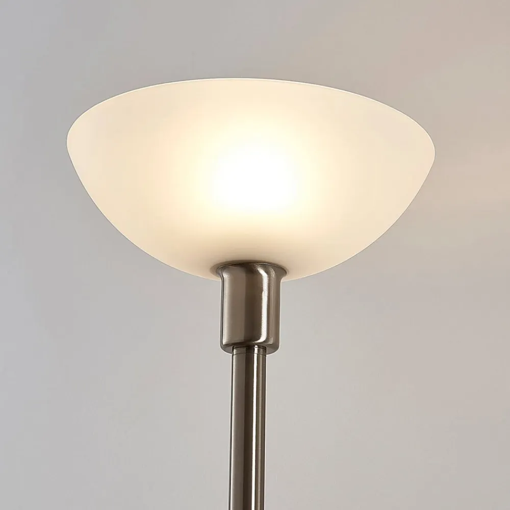 Lindby Pendellamper|Gulvlamper>uplight Jost, 180 cm, nikkelfarvet, læselampe