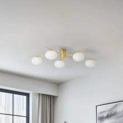 Valisa loftslampe, guld, 5-lys^Lindby Discount