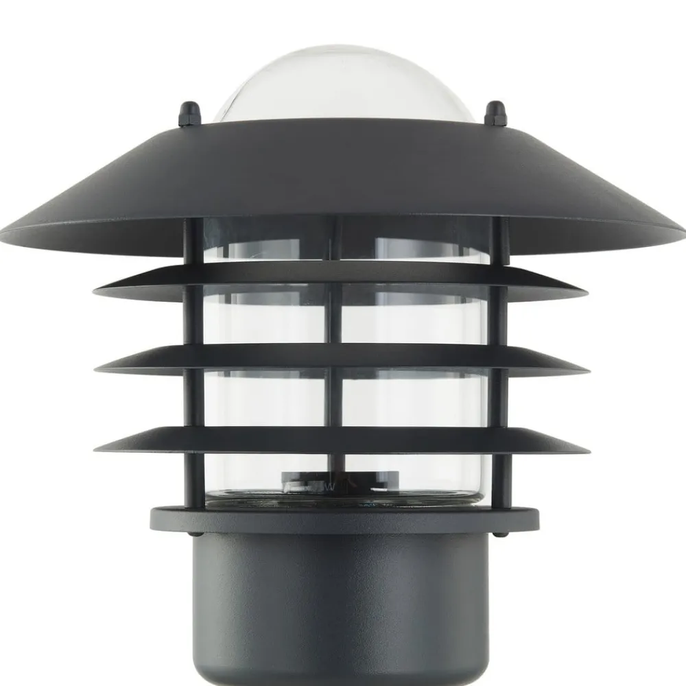 Lindby Gadebelysning>vejlampe Belmiro, jern, 100 cm høj, E27, sort